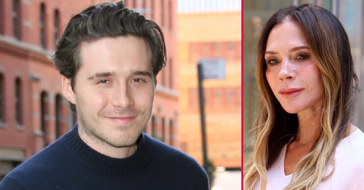 ED composite of Brooklyn Beckham and mum Victoria during different outings