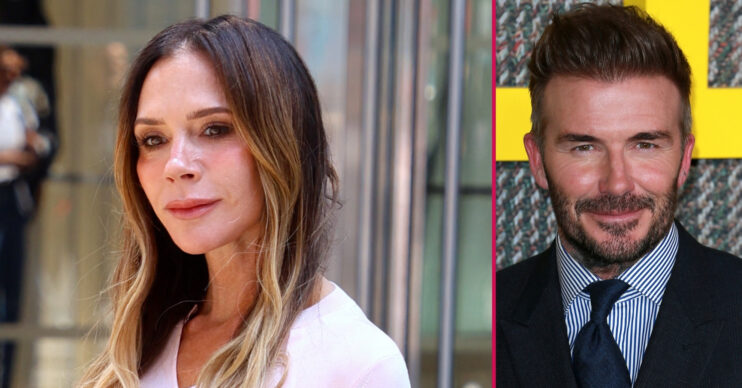 ED composite of Victoria Beckham and David at different events