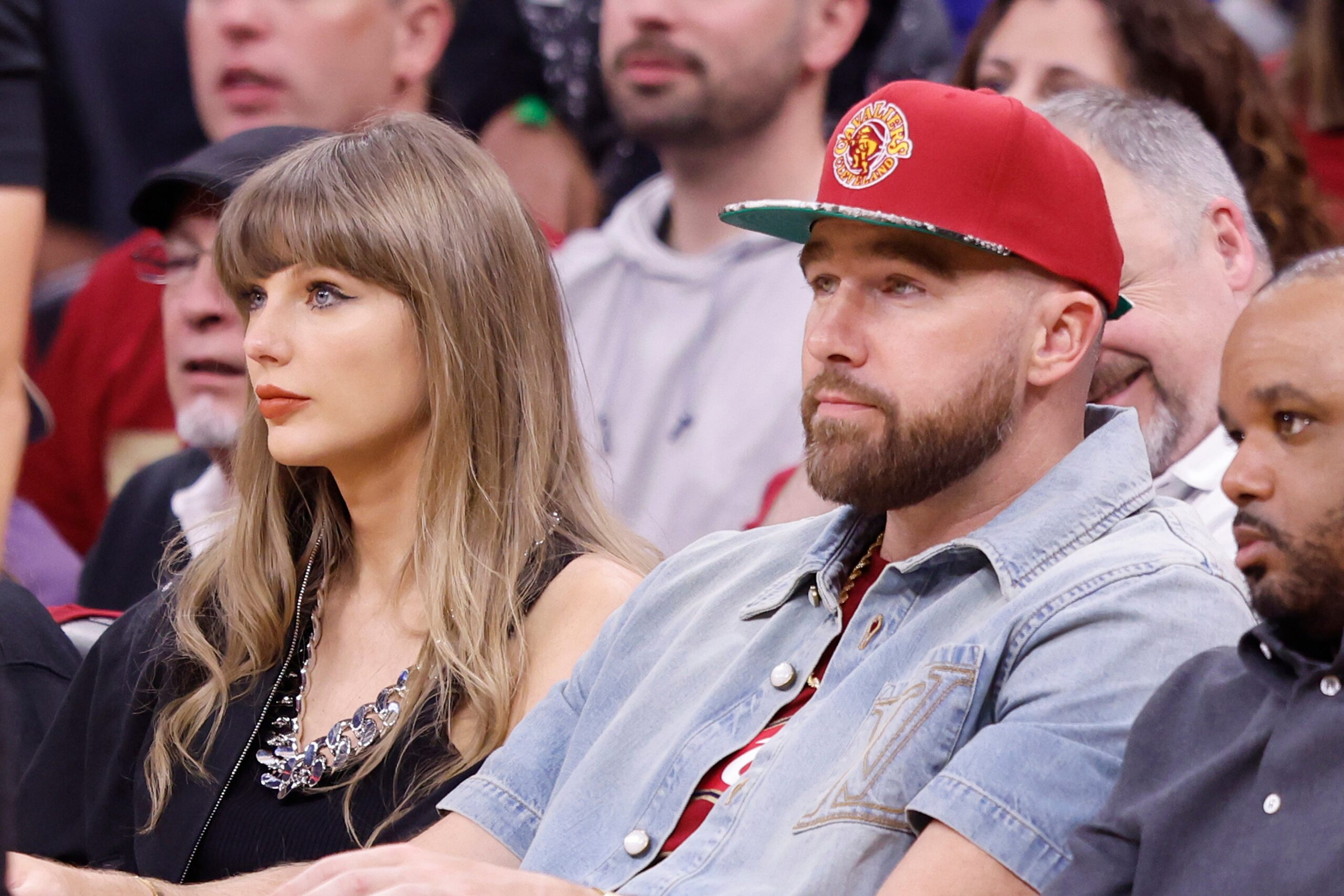 Taylor Swift and Travis Kelce at the Cleveland Cavaliers v New York Knicks, Cleveland, Ohio, USA - 23 May 2026