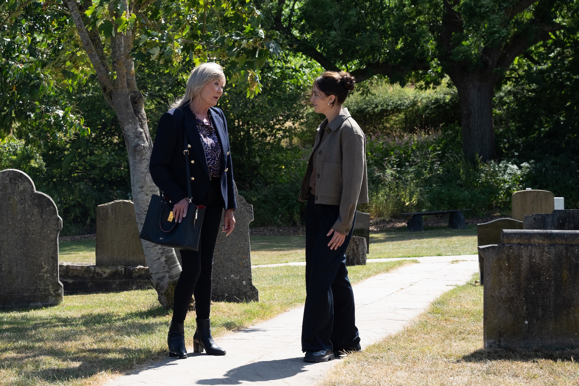 Thea sees a new side to Kim tomorrow (Credit: ITV)
