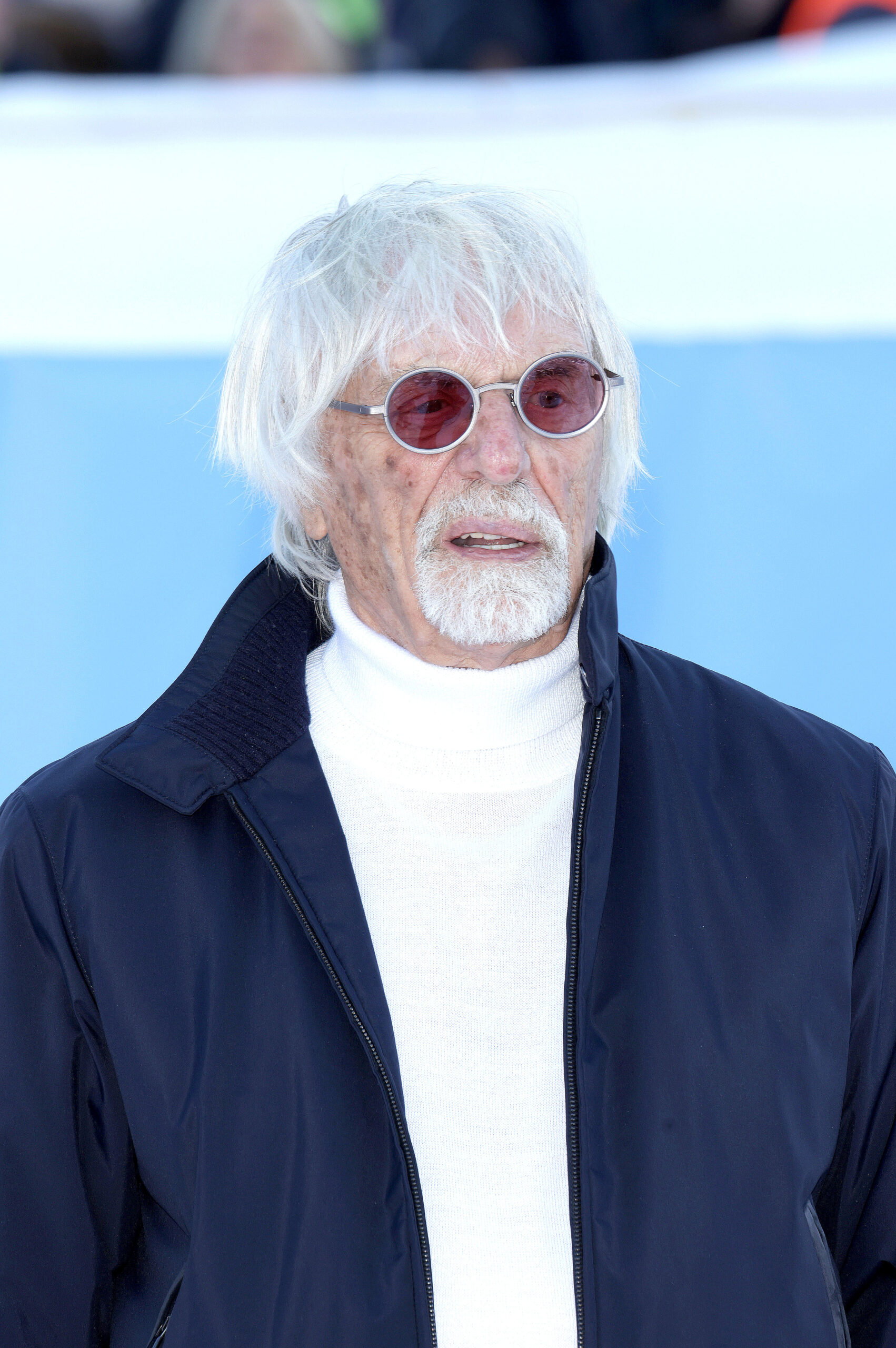 Bernie Ecclestone wearing sunglasses 