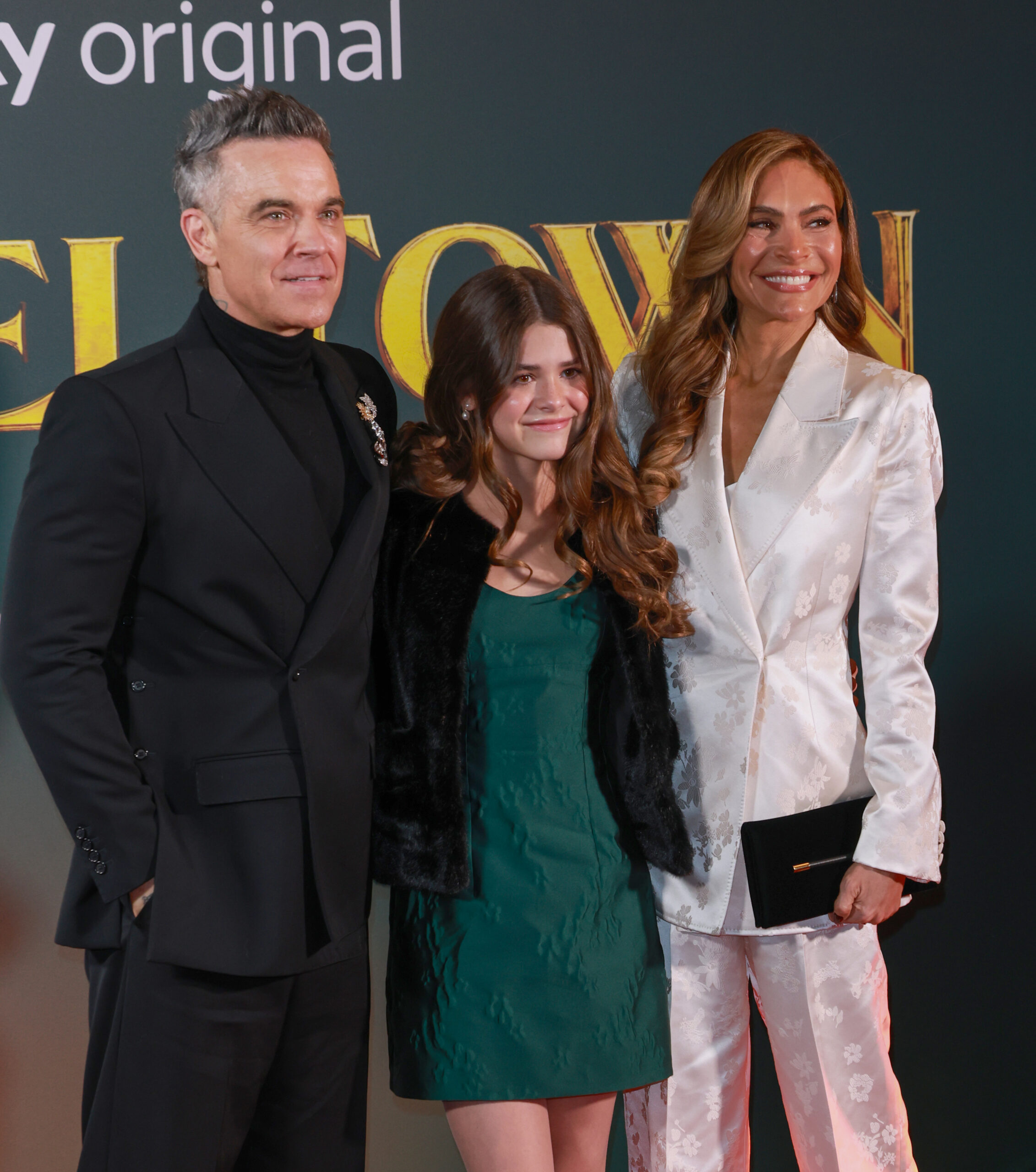 Robbie and Ayda Williams with Teddy daughter 