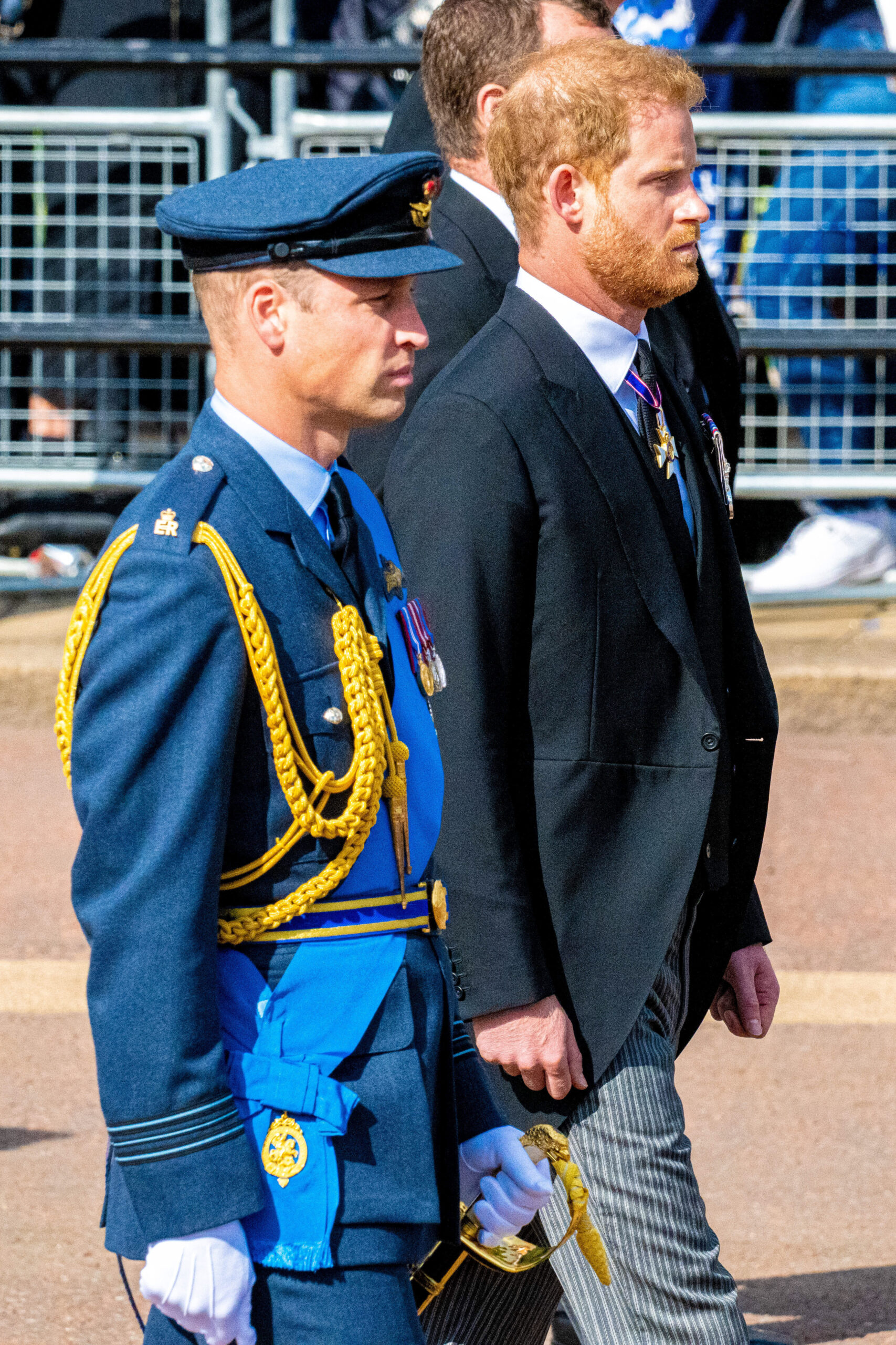 Prince William and Harry at Queen's funeral