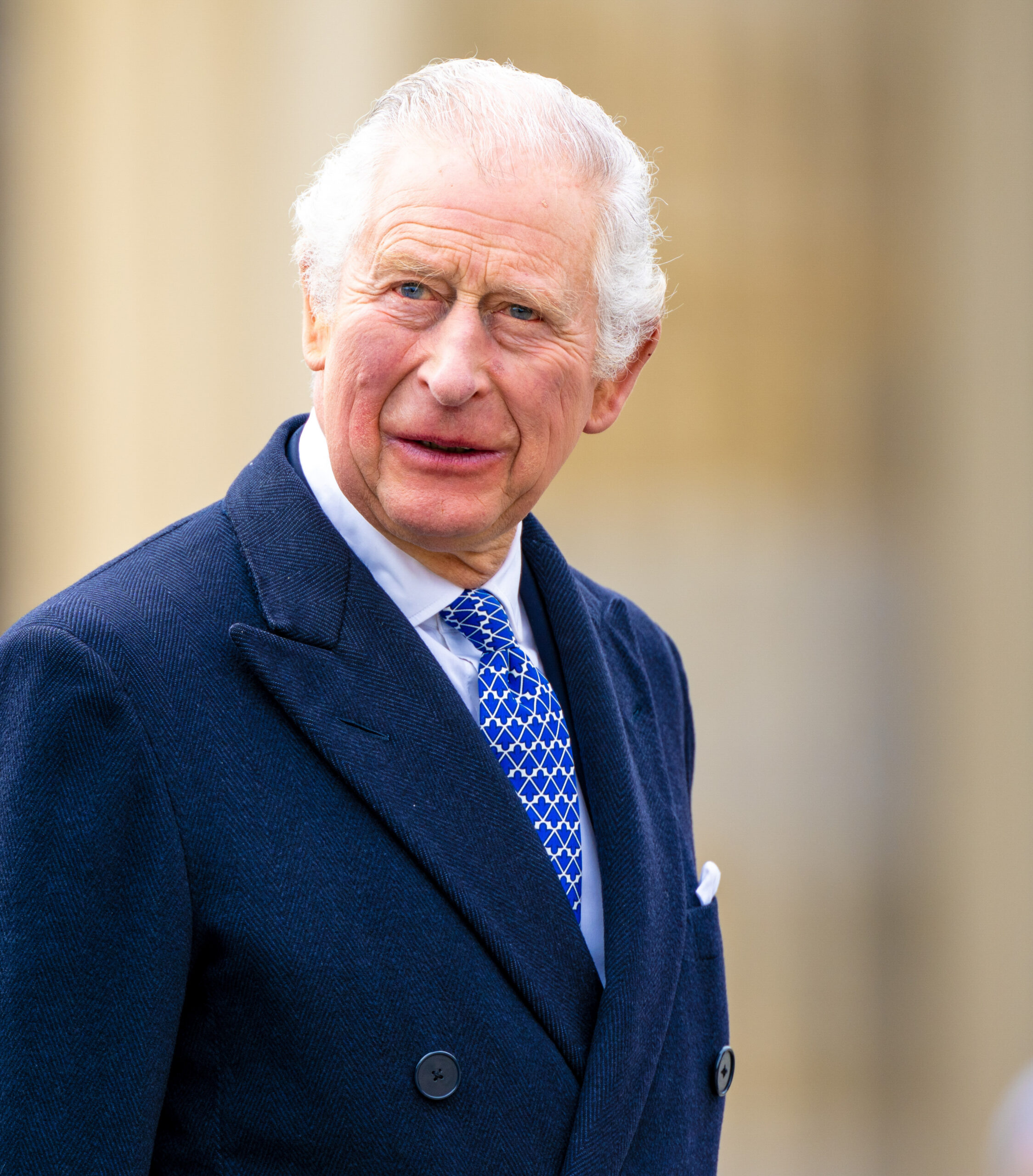 King Charles looking annoyed 
