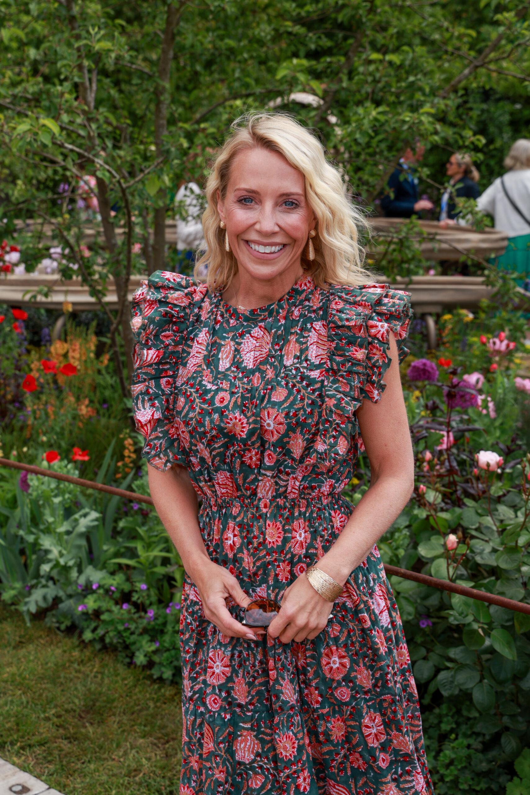 Laura Hamilton smiling at Chelsea Flower Show