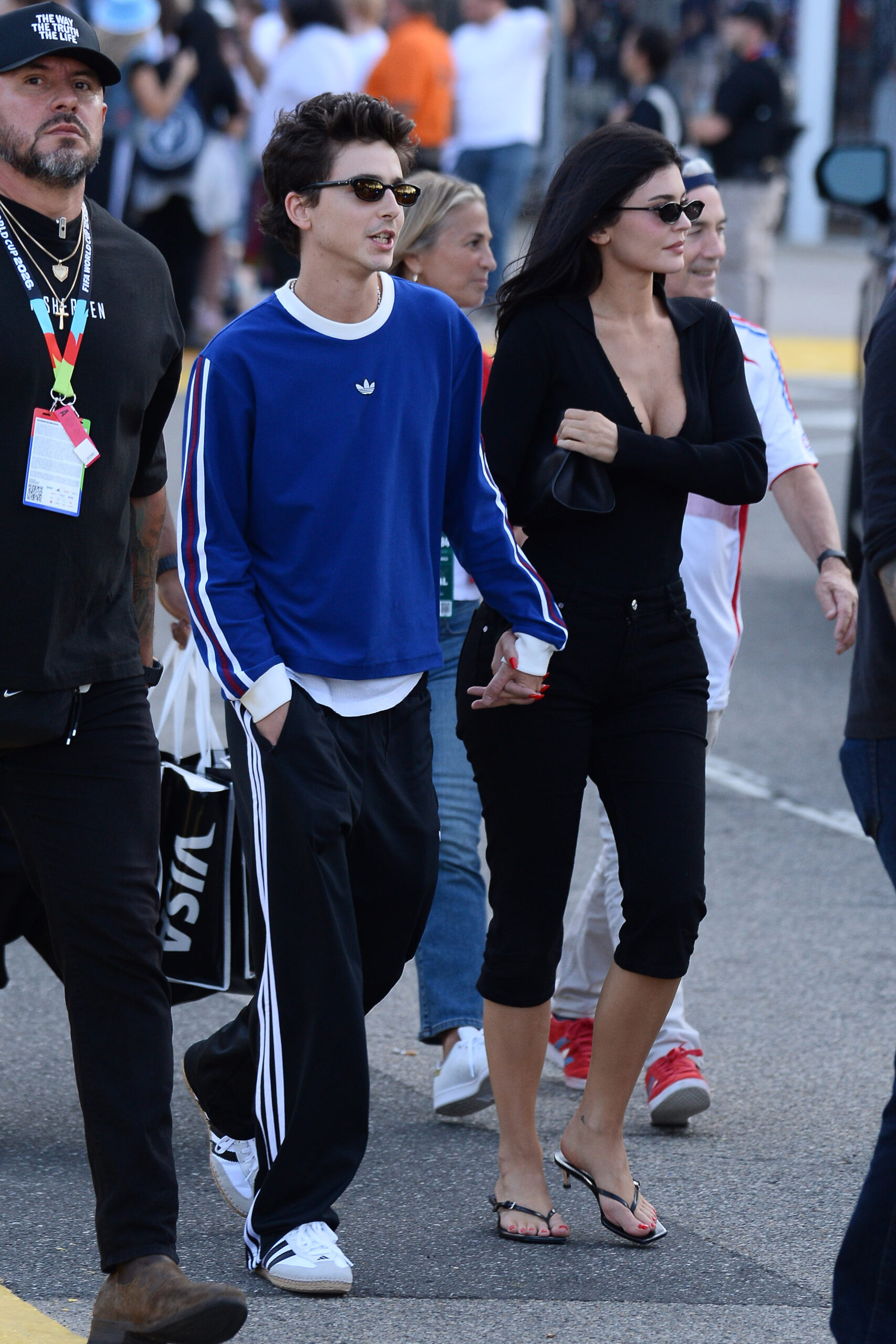 Timothee Chalamet and Kylie Jenner holding hands
