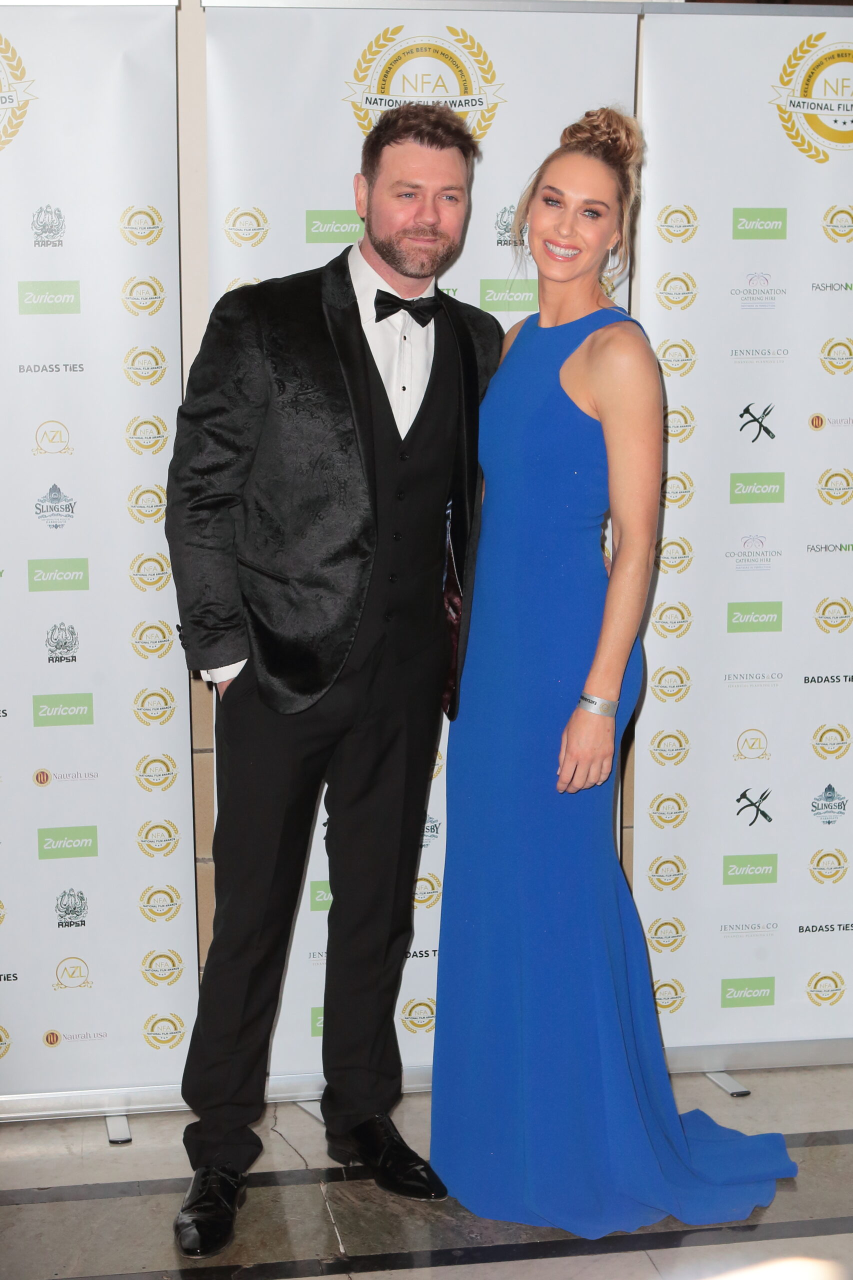 Brian McFadden and Danielle Parkinson on the red carpet 