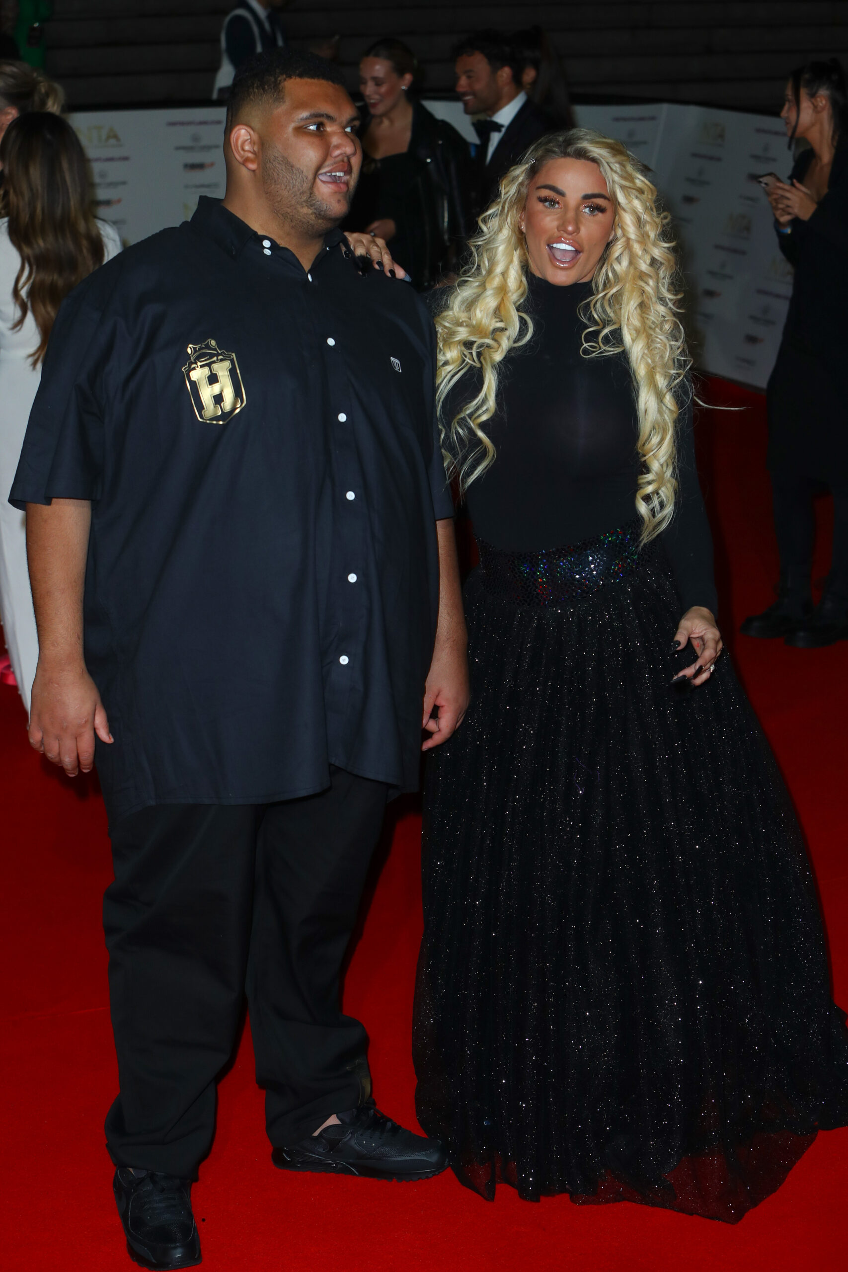 Katie Price and son Harvey at the NTAs