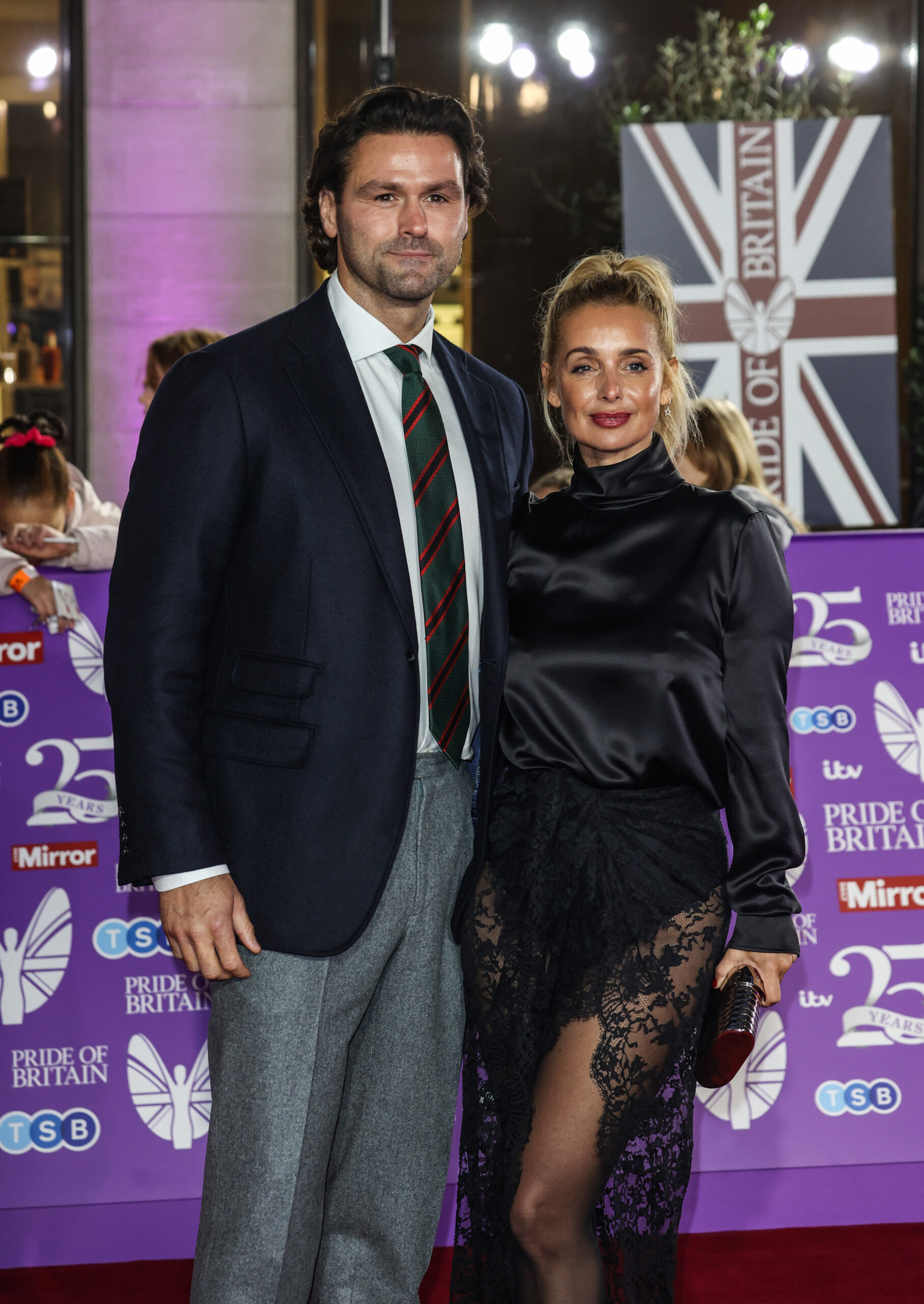 Drew Michael and Louise Redknapp on the red carpet 