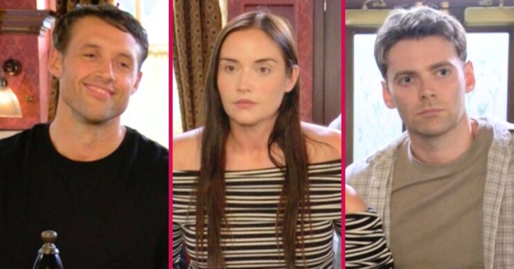 Mark, Lauren and Peter split image for EastEnders (Credit: BBC)