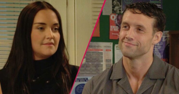 Lauren and Mark split image in EastEnders (Credit: BBC)