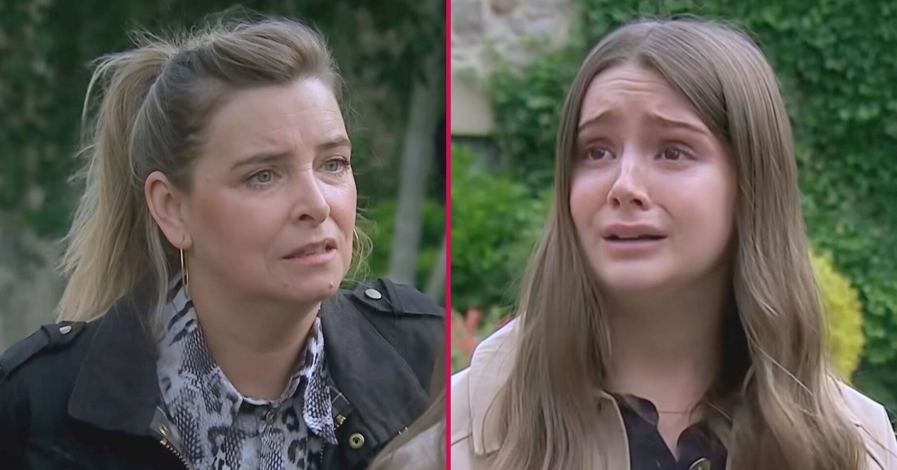 Sarah and Charity split image Emmerdale