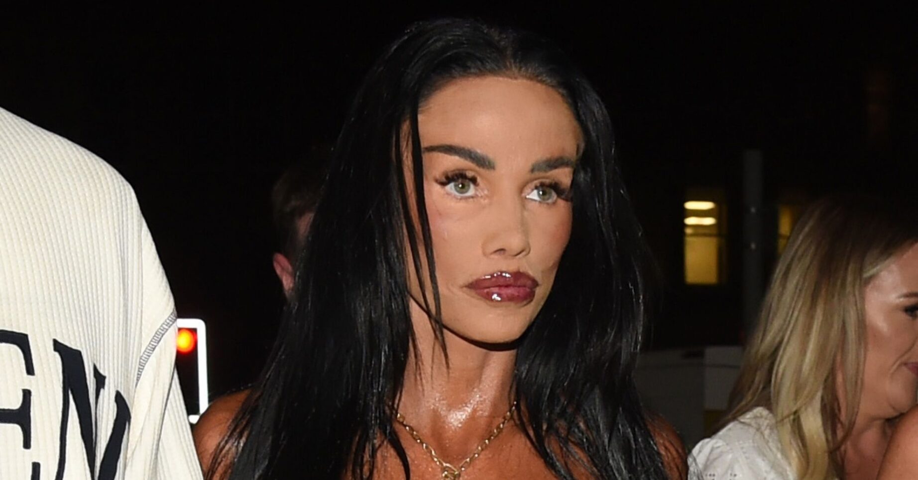 Katie Price looking in front