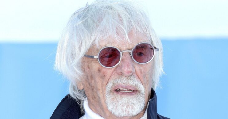 Bernie Ecclestone wearing sunglasses