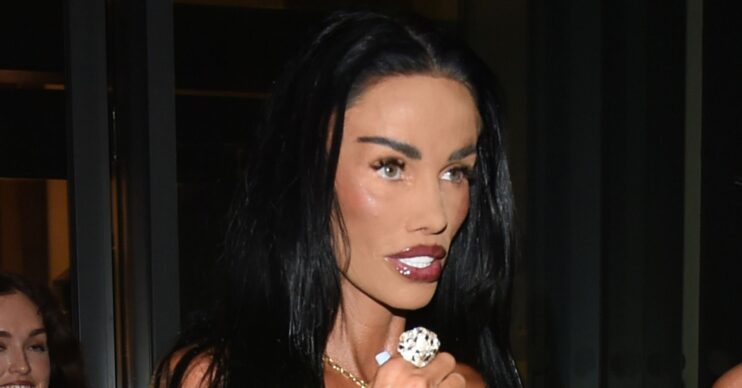 Katie Price looking in front