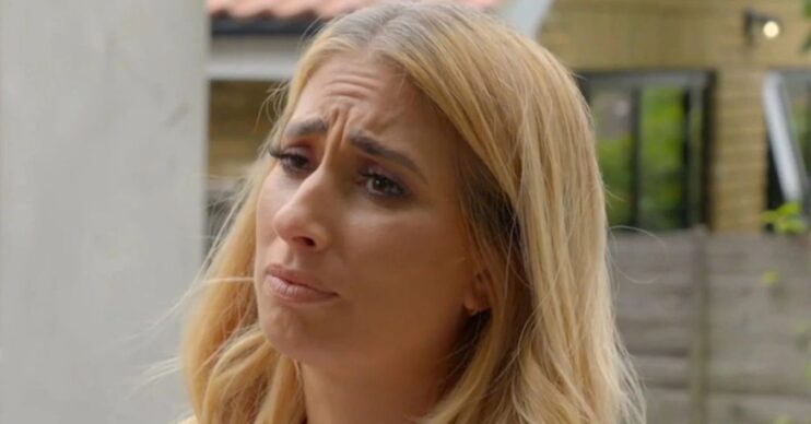 Stacey Solomon pulling a face