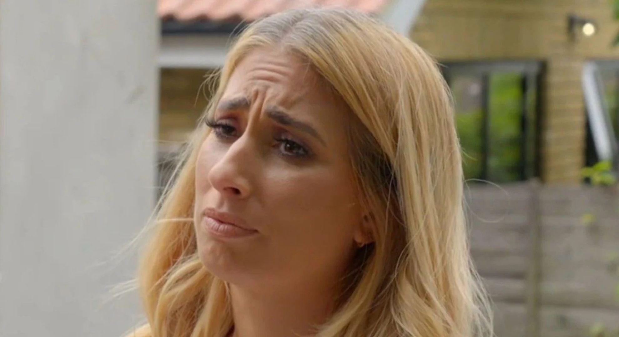Stacey Solomon pulling a face 