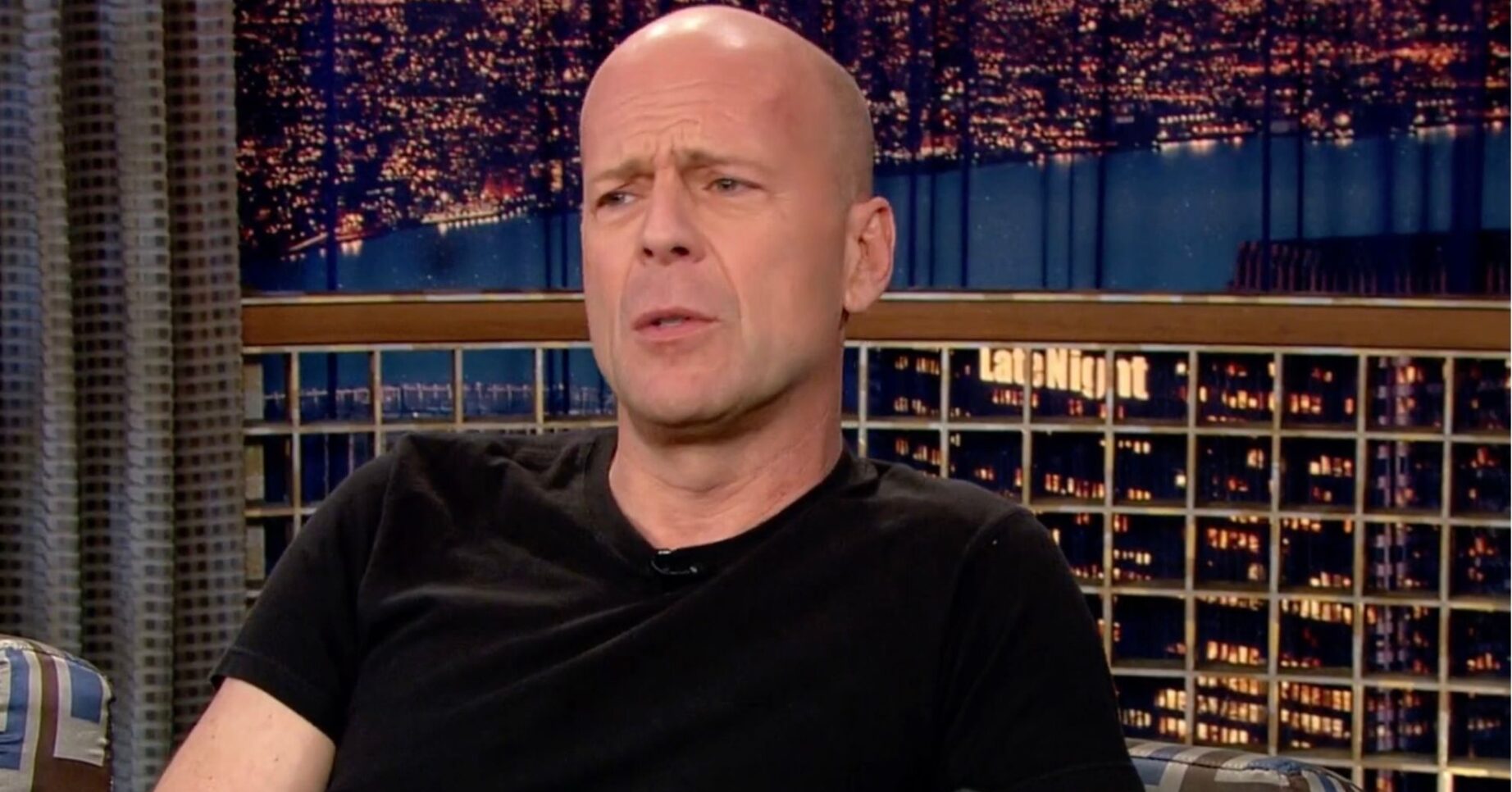 Bruce Willis talking