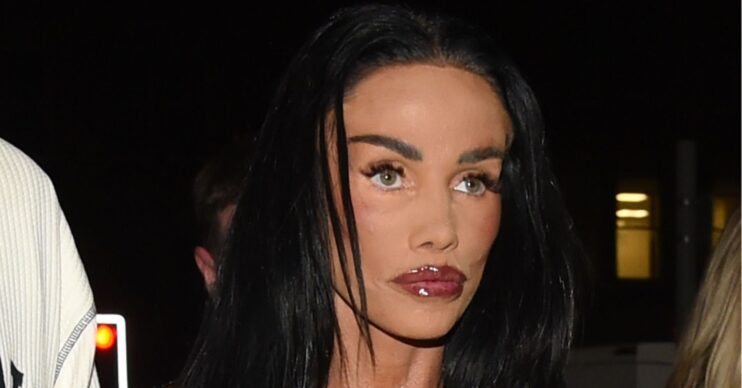 Katie Price looking in front