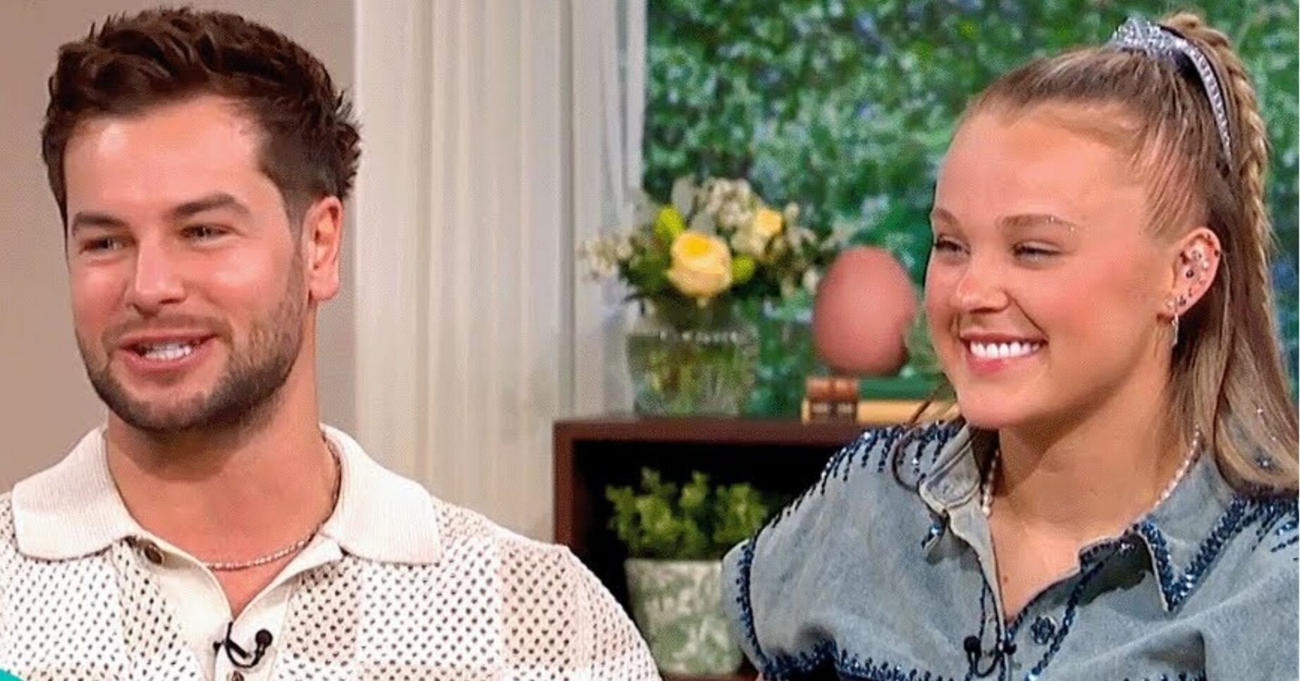 Chris Hughes and JoJo Siwa smiling