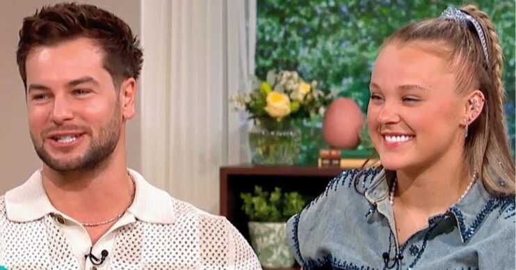 Chris Hughes and JoJo Siwa smiling