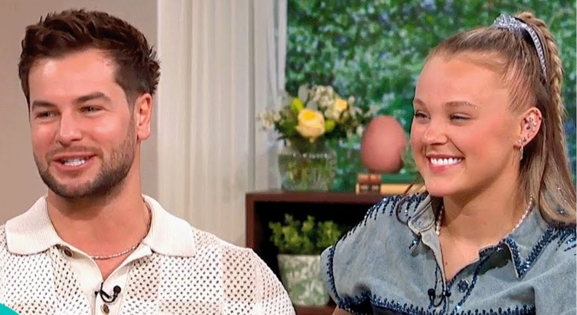 Chris Hughes and JoJo Siwa smiling