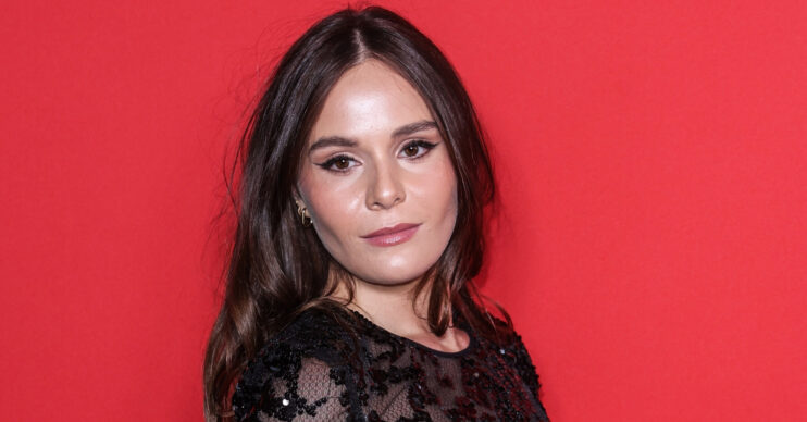 Holly Ramsay in black lace dress