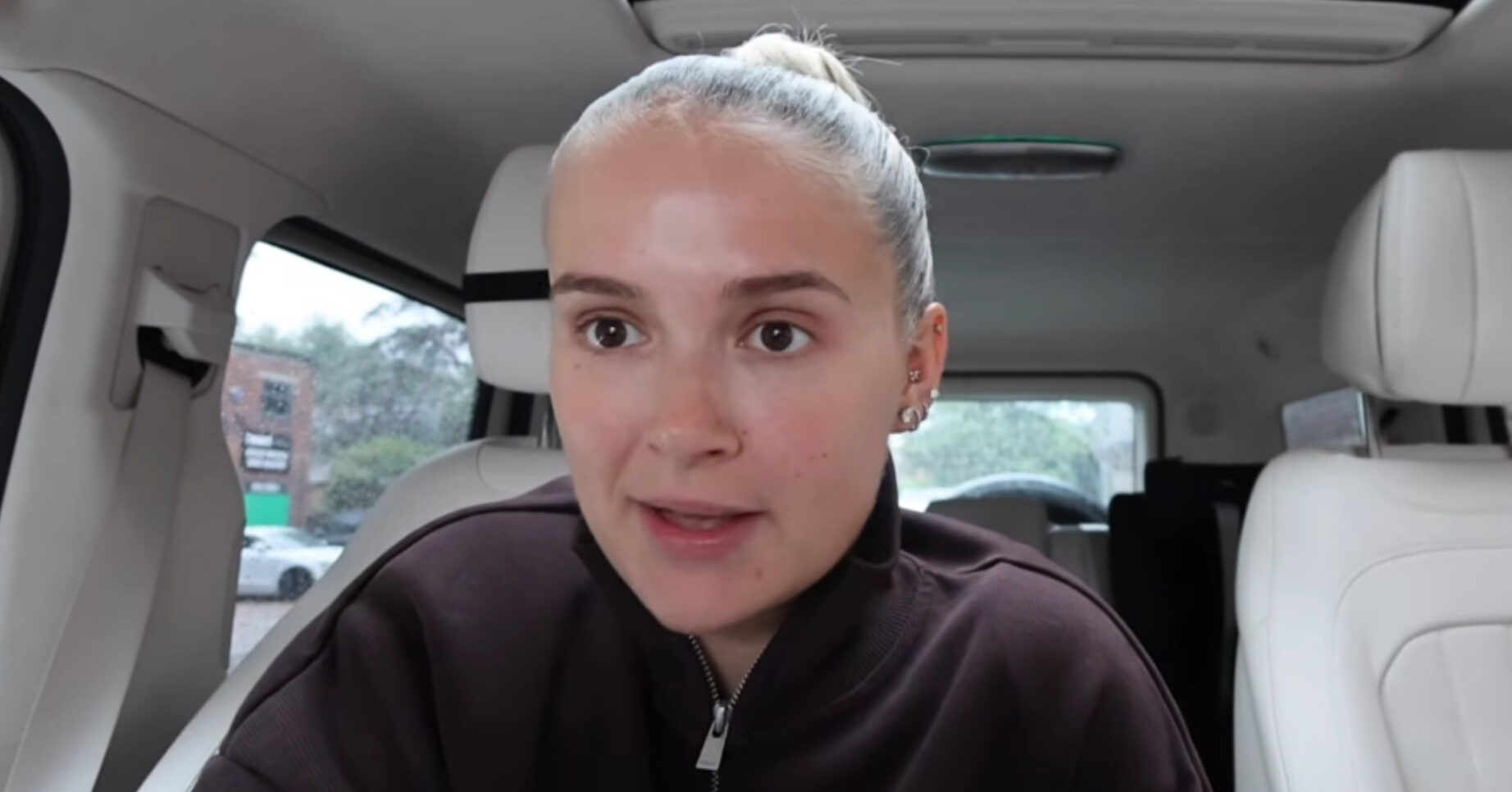 Molly-Mae Hague in car in latest YouTube vlog