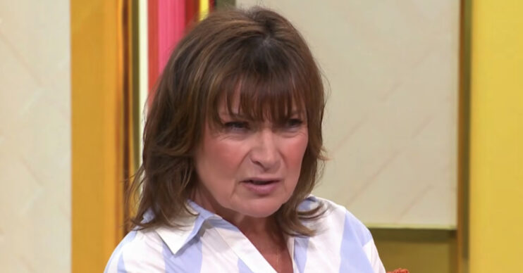 Lorraine Kelly frowning on her ITV show