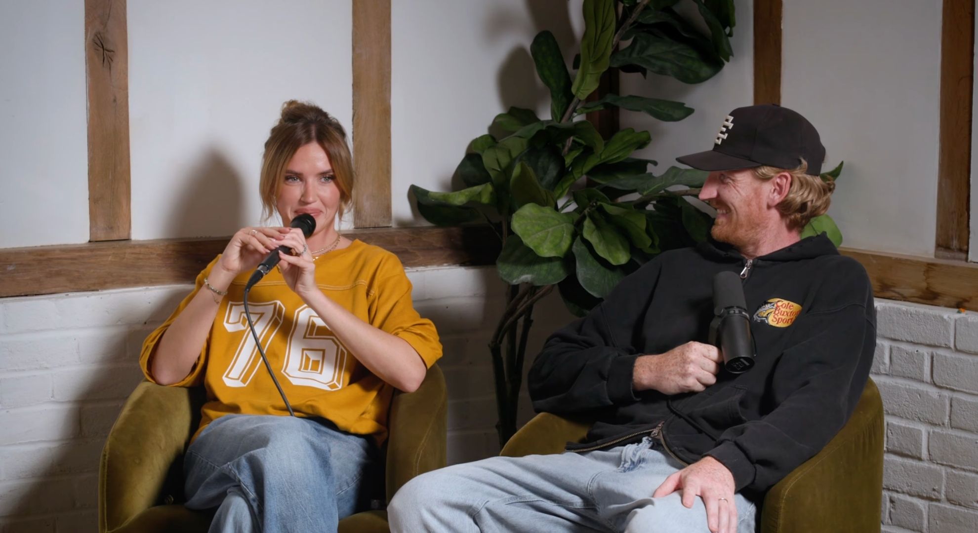 Elle and Scott on the podcast