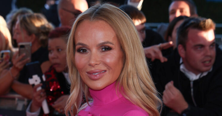 Amanda Holden in pink cut-out dress at NTAs