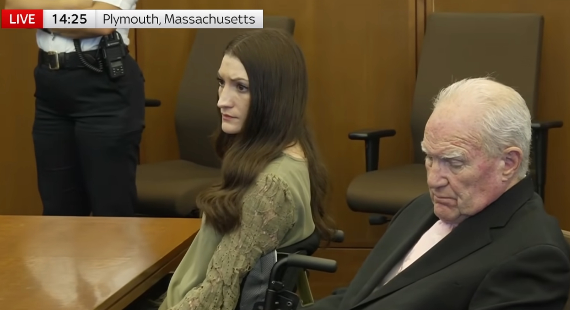 Lindsay Clancy alongside her lawyer in court