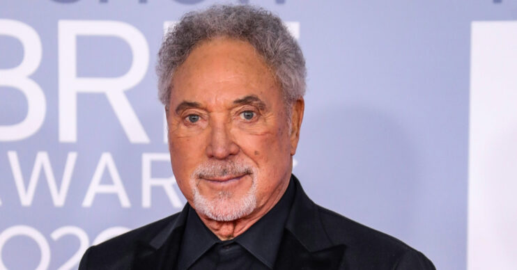 Sir Tom Jones smiling at the BRITs