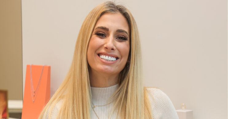 Stacey Solomon smiling at event