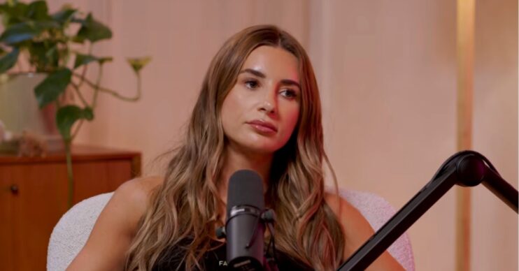 Dani Dyer on a podcast