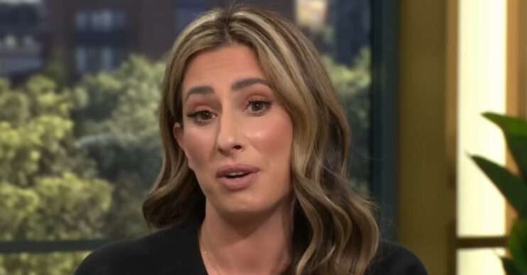 Stacey Solomon speaking on This Morning