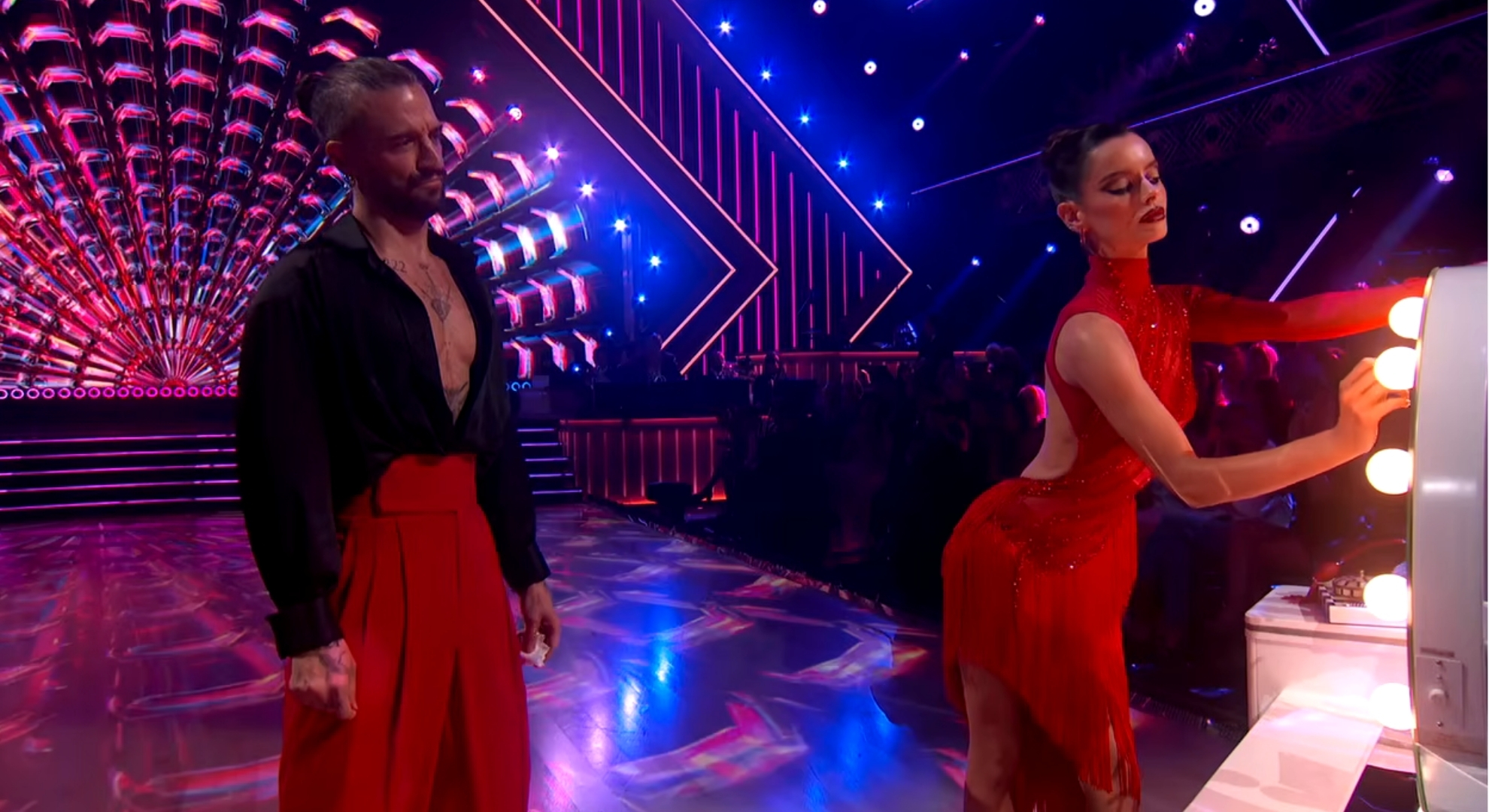 Mark Ballas and Maura Higgins on DWTS