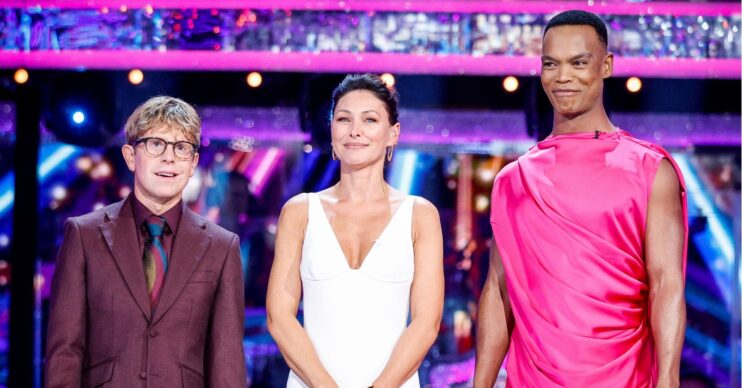 Josh Widdicombe, Emma Willis, and Johannes Radebe on Strictly