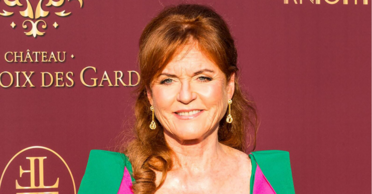 Sarah Ferguson wears a green dress