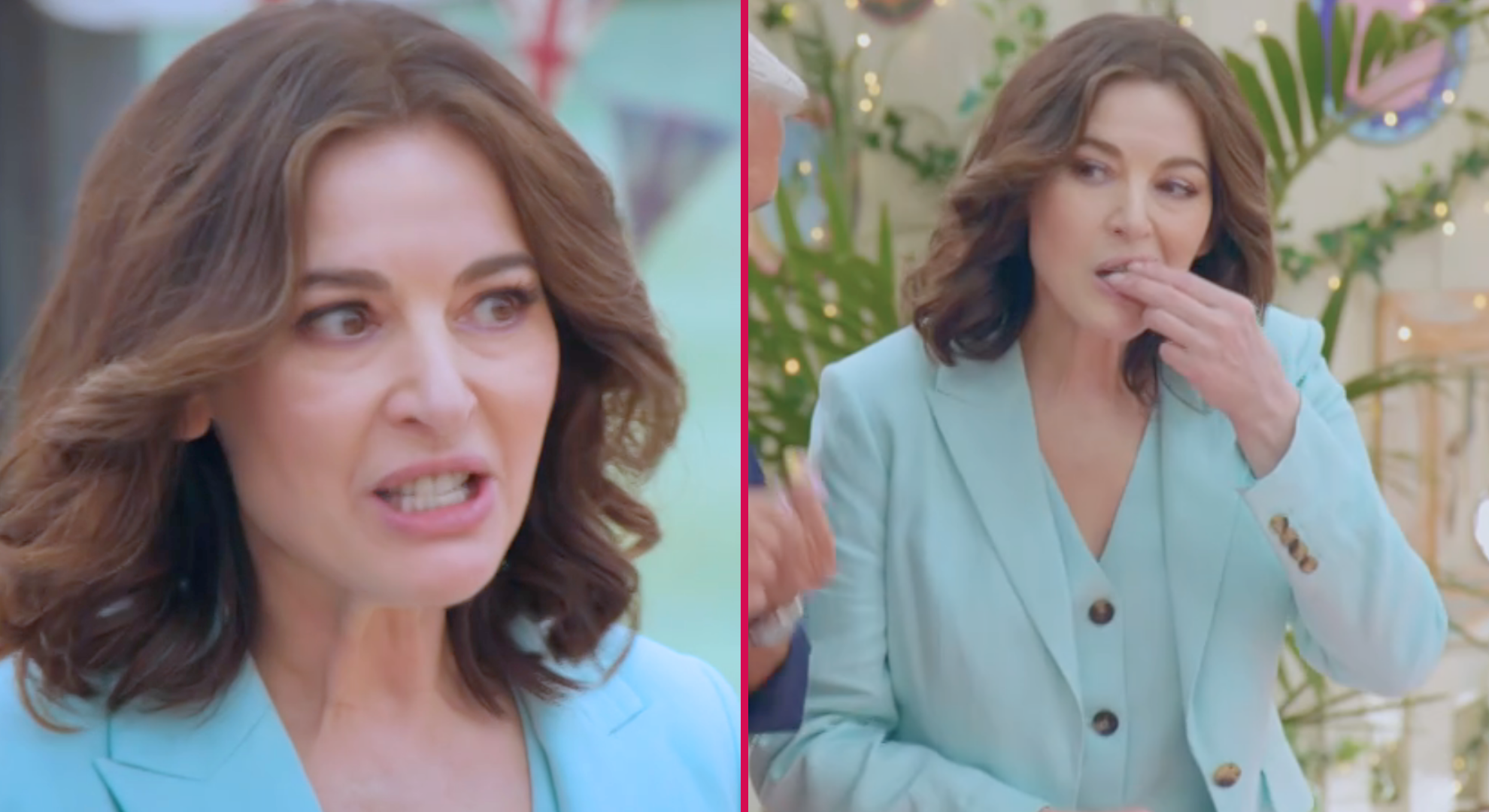 ‘New teeth?’ Great British Bake Off fans think they’ve worked out why Nigella Lawson is struggling to eat in the tent