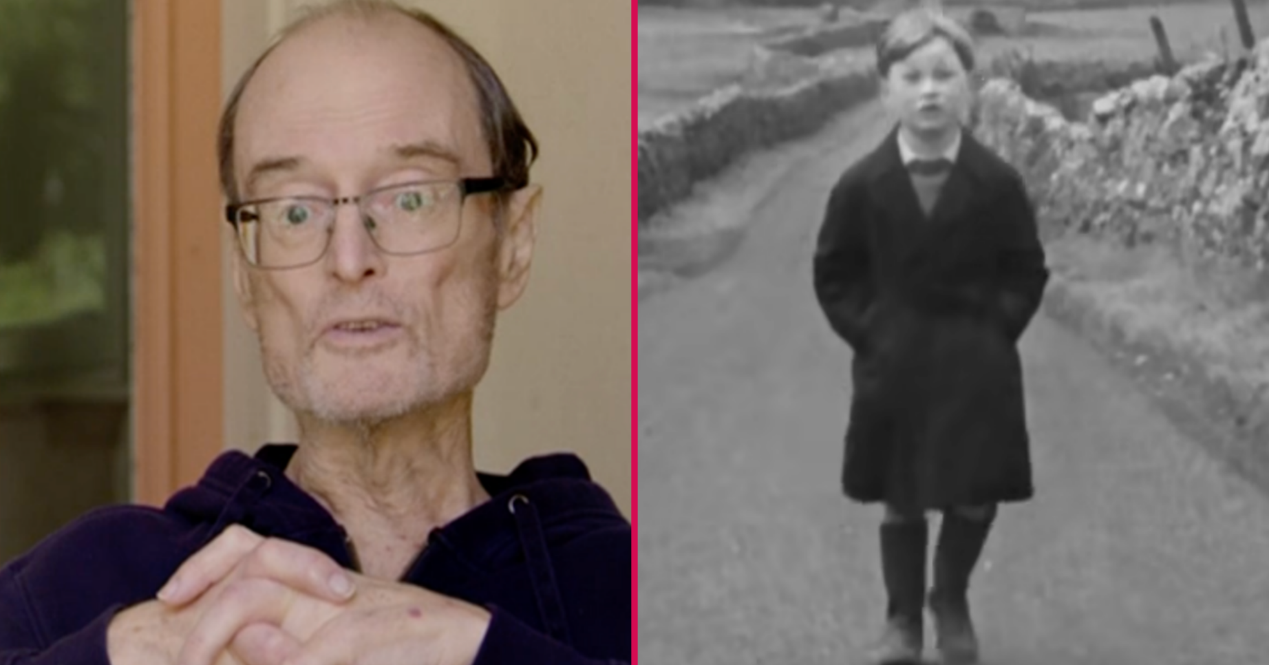 70 Up's Nick as an adult and child