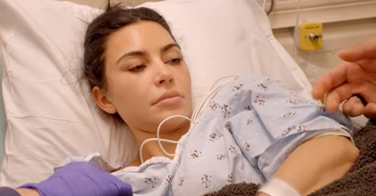 Kim Kardashian is in a hospital bed
