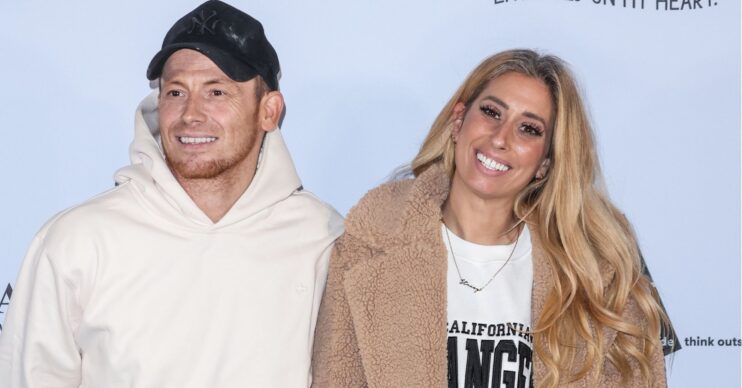 Joe Swash and Stacey Solomon smiling