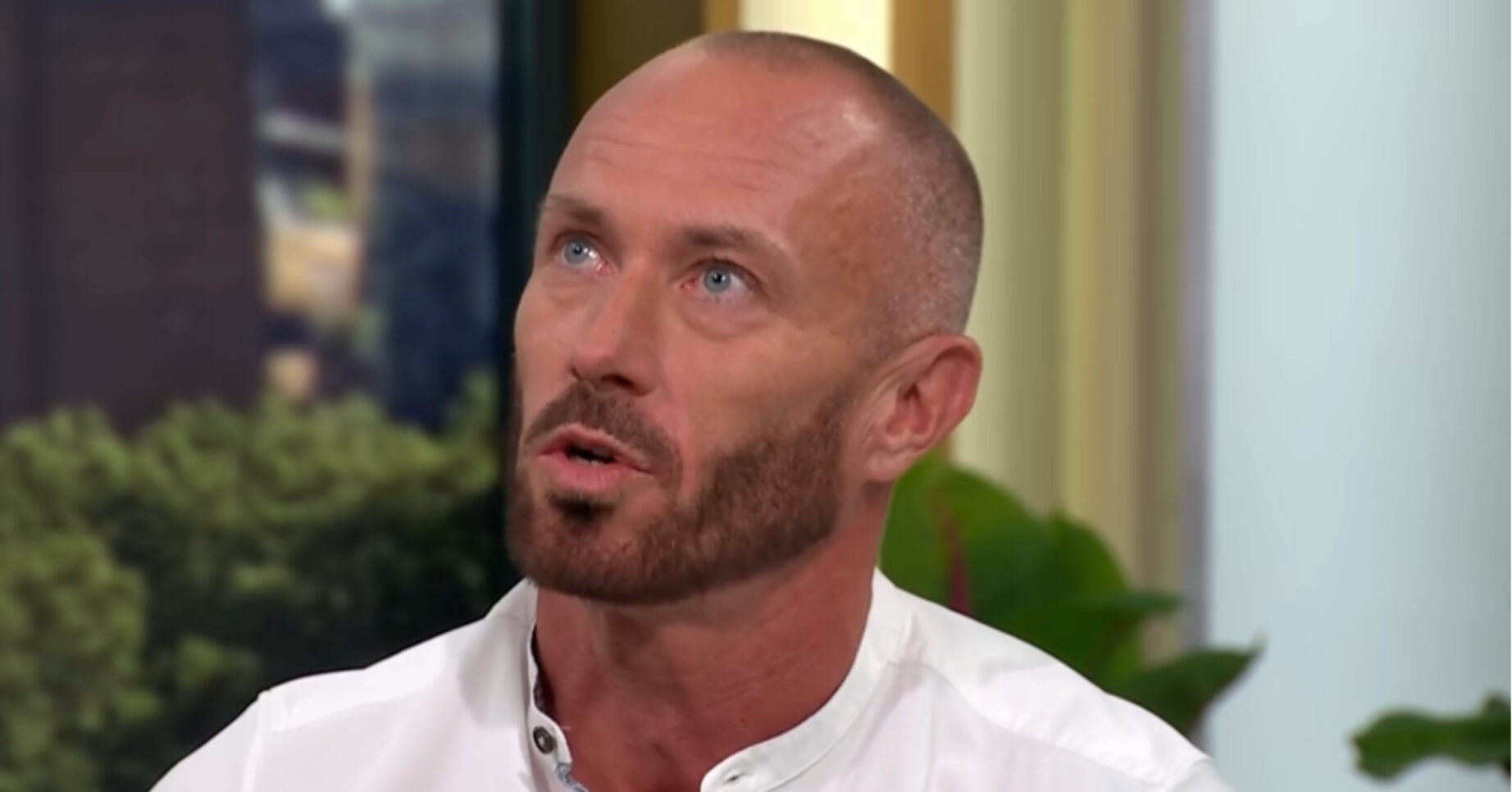 James Jordan looking up on This Morning
