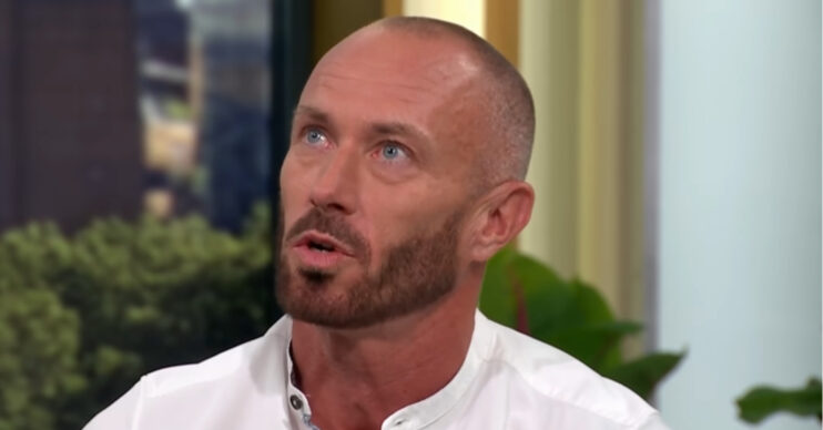 James Jordan looking up on This Morning