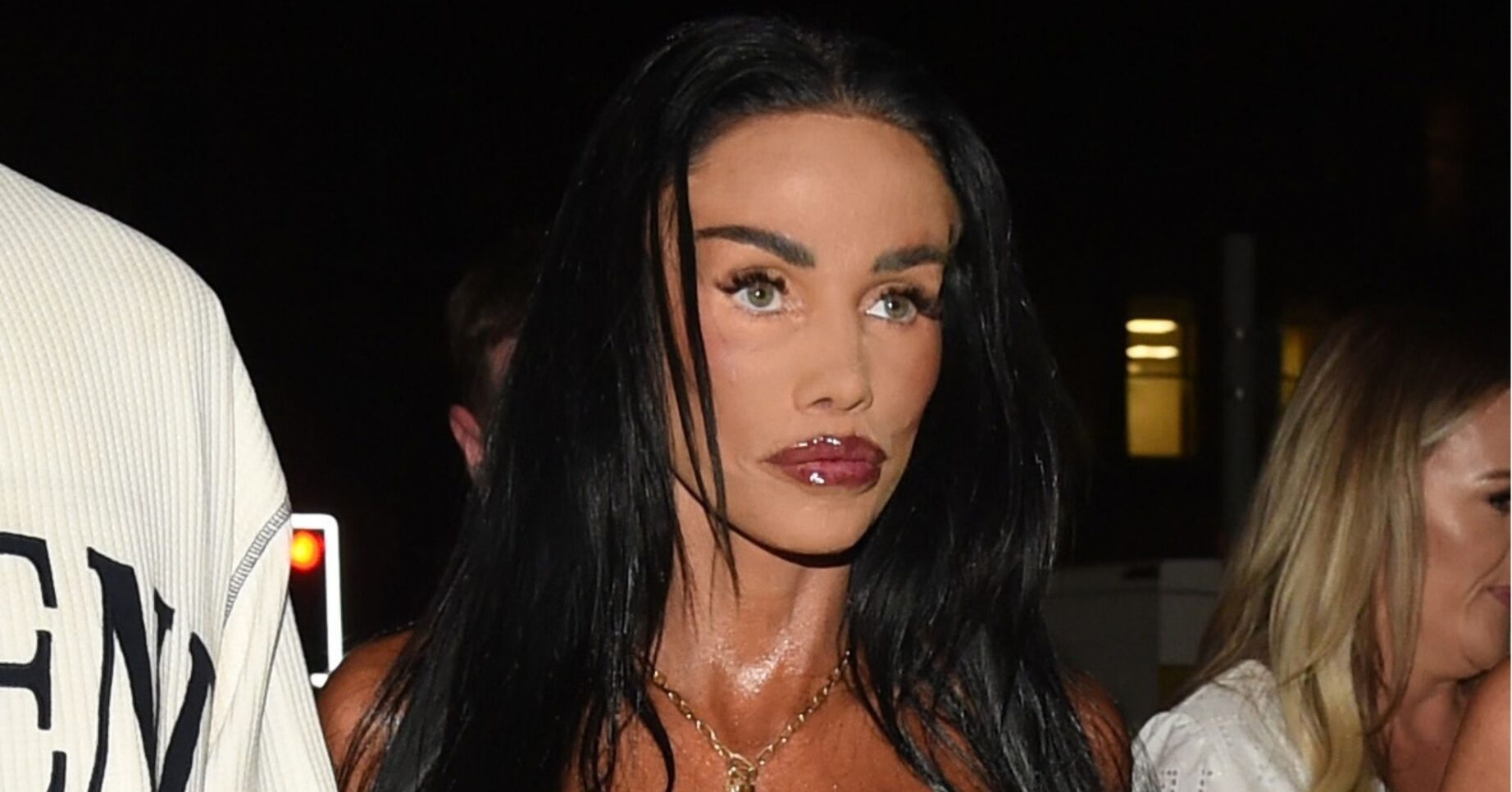 Katie Price looking in front