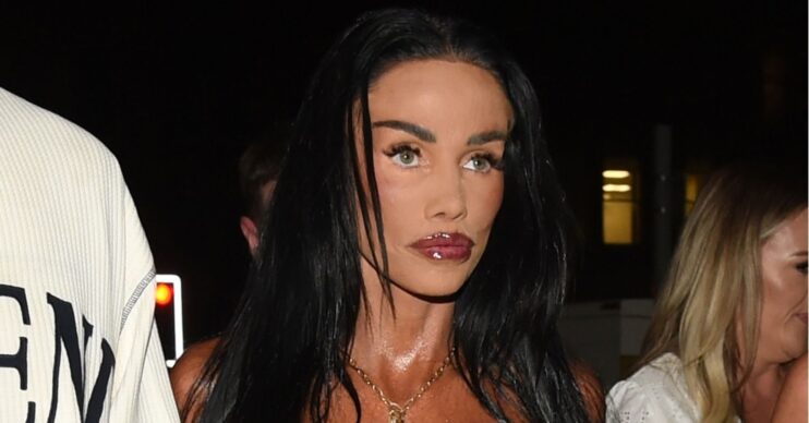 Katie Price looking in front
