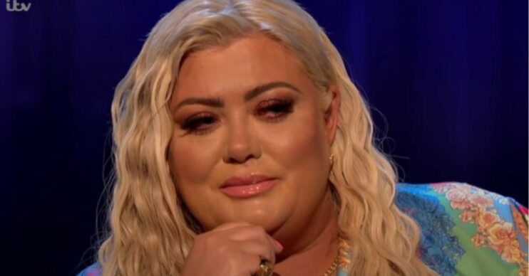 Gemma Collins looking to the side