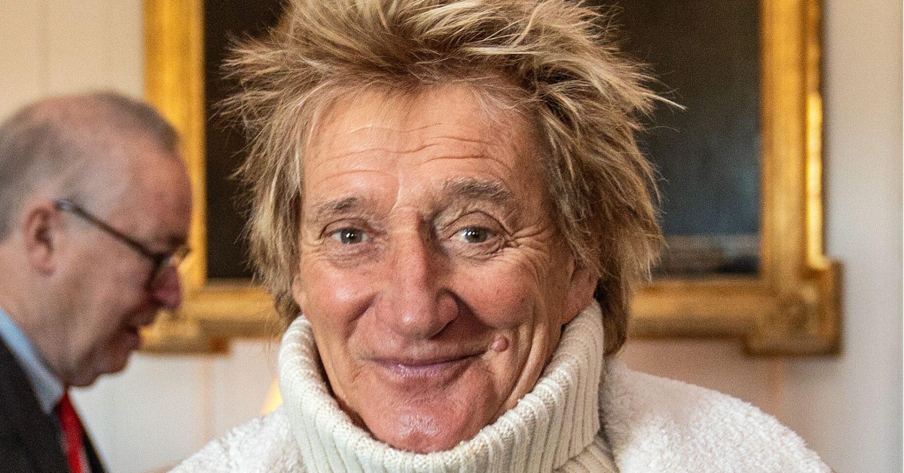 Rod Stewart smiling