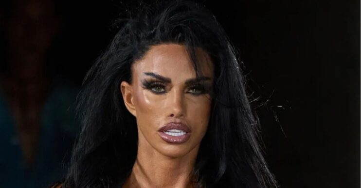 Katie Price walking in London Fashion Week